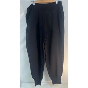 Athleta Coaster Luxe Jogger Black Brushed Nirvana Sweatpants 658312 1X NEW